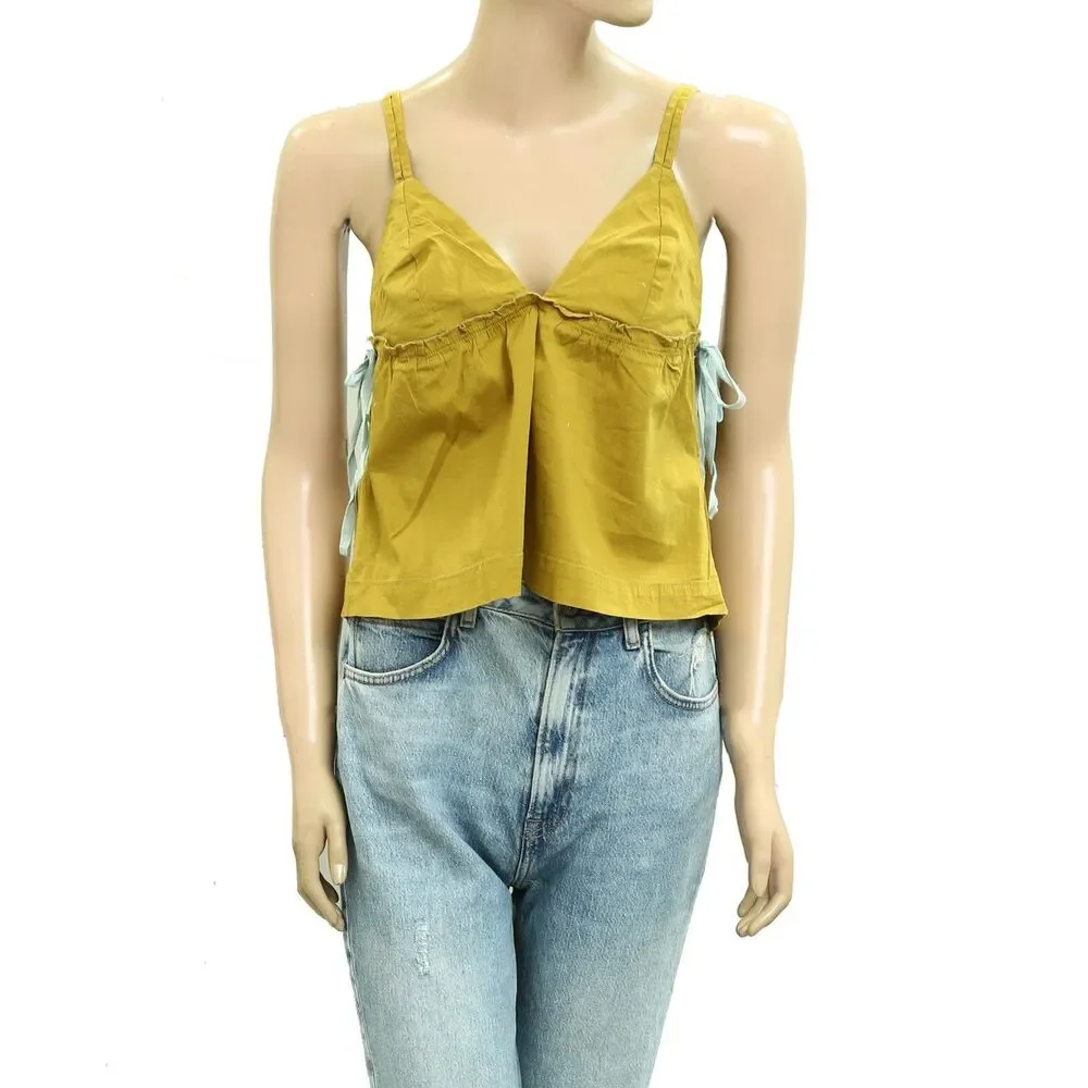 Free People Free-Est Fields Of Love Tank Blouse Cami Top Sleeveless M NEW 279082